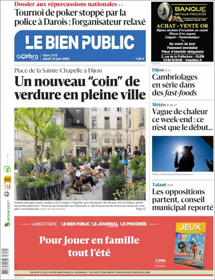 Portada de Le Bien Public (France)