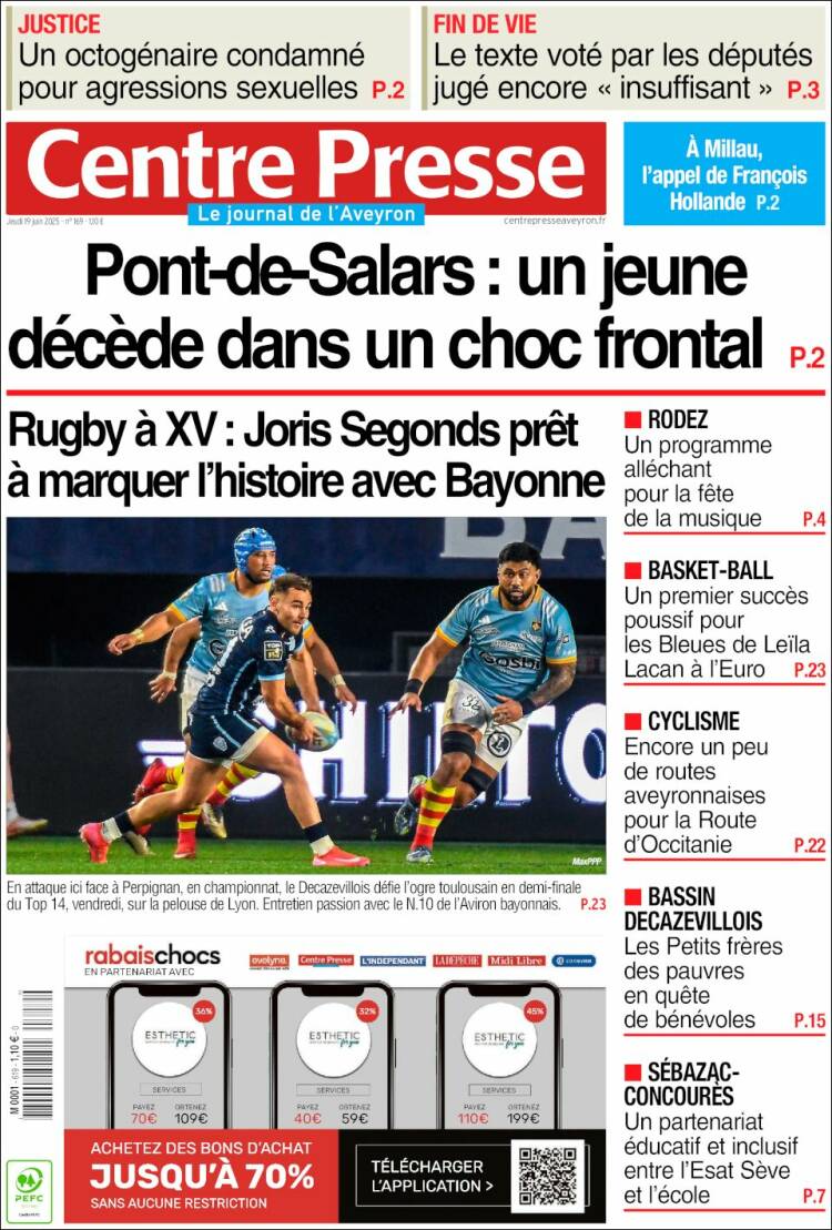 Portada de Centre Presse (France)
