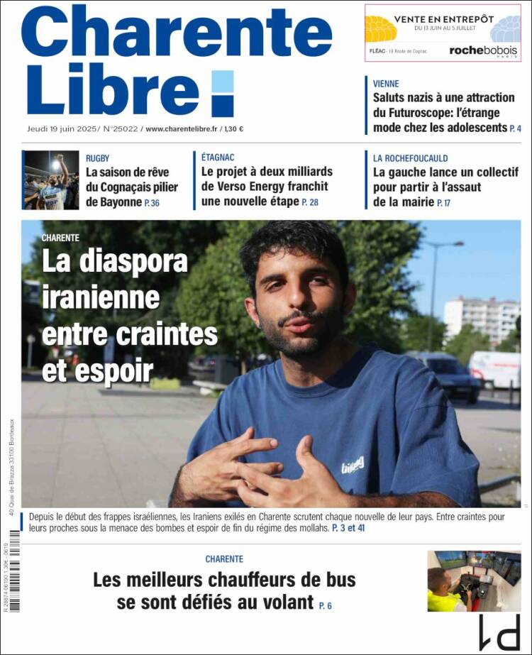 Portada de Charente Libre (France)