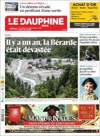 Portada de Le Dauphiné Libéré (France)