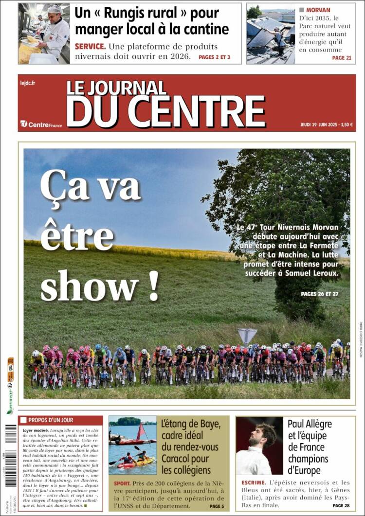 Portada de Le Journal du Centre (France)