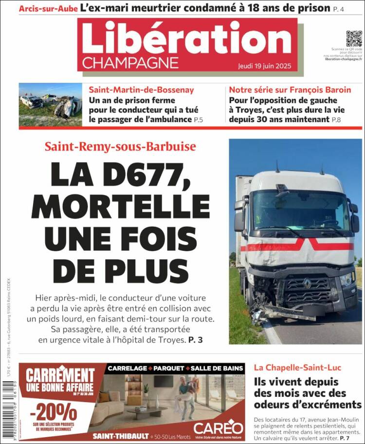 Portada de Libération Champagne (France)