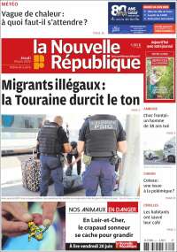 Portada de La Nouvelle Republique (France)