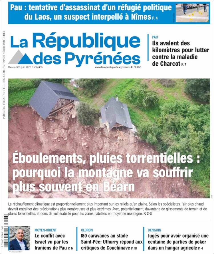 Portada de La République des Pyrénées (France)