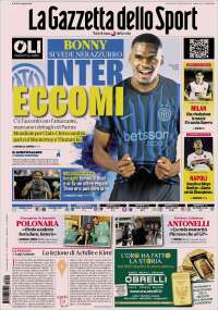 Portada de La Gazzetta dello Sport (Italy)