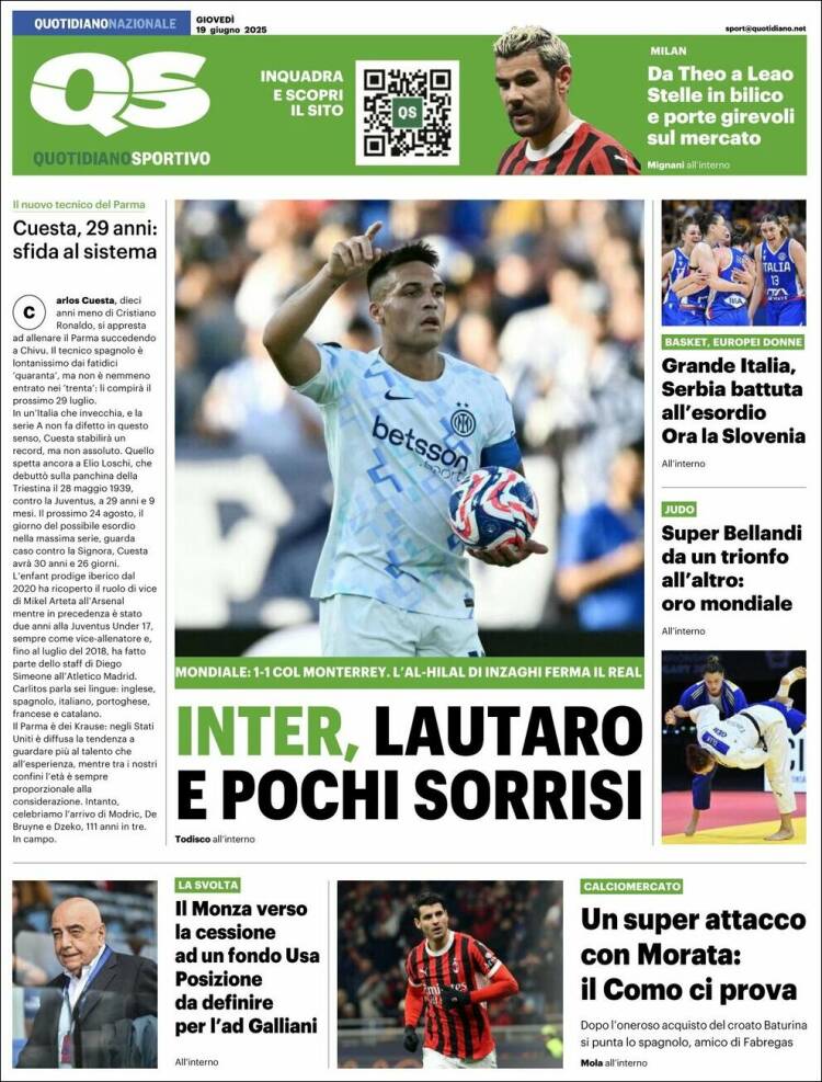 Portada de Quotidiano Sportivo (Italy)
