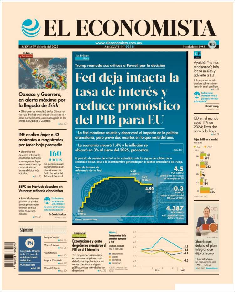 Portada de El Economista (Mexico)