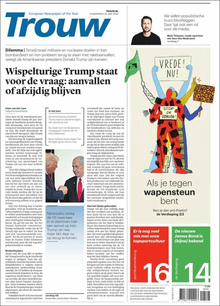 Portada de Trouw (Netherlands)