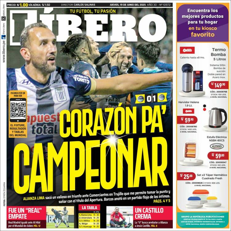 Portada de Líbero (Peru)