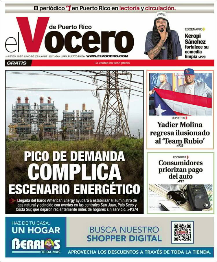 Portada de Vocero (Puerto Rico)