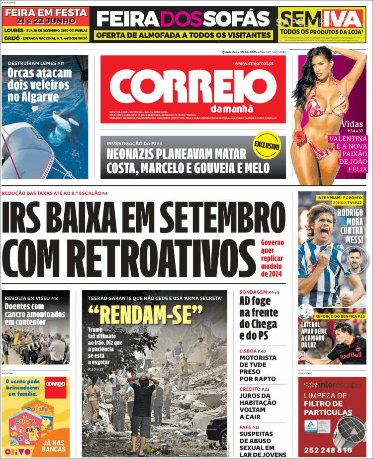 Portada de Correio da Manhã (Portugal)