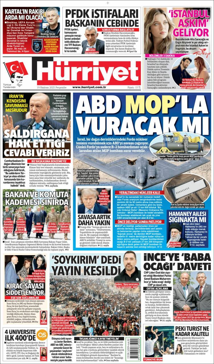 Portada de Hürriyet (Turkey)