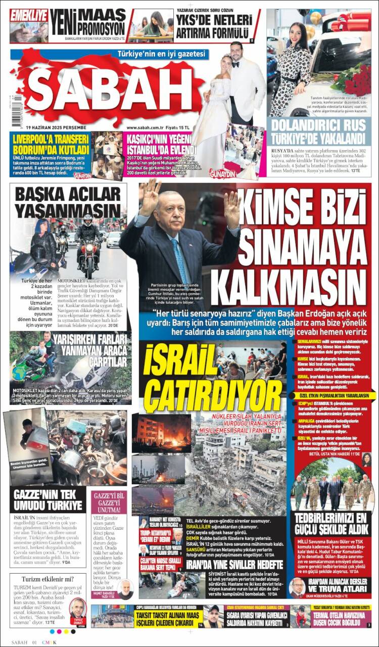 Portada de Sabah (Turkey)