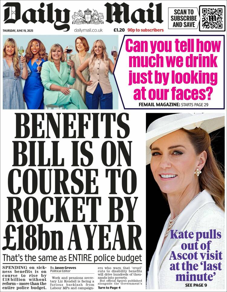 Portada de Daily Mail (United Kingdom)