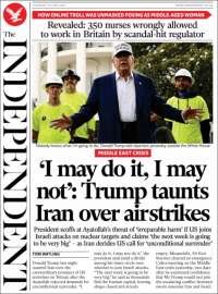 Portada de The Independent (United Kingdom)