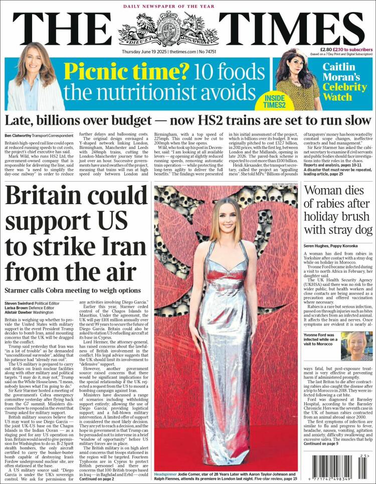 Portada de The Times (United Kingdom)