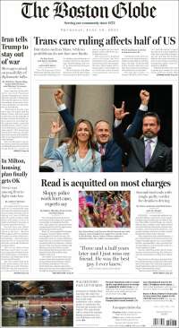 Portada de Boston Globe (USA)