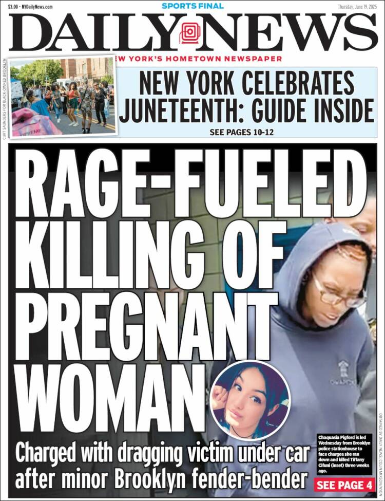 Portada de Daily News - New York (USA)