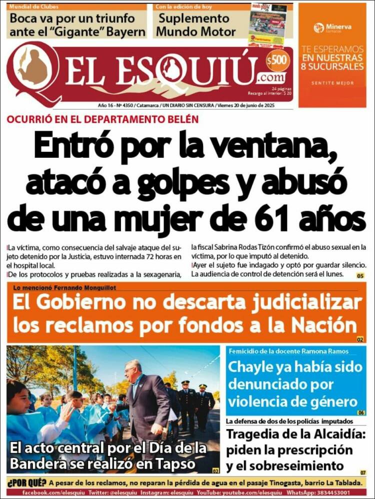 Portada de El Esquiu (Argentina)