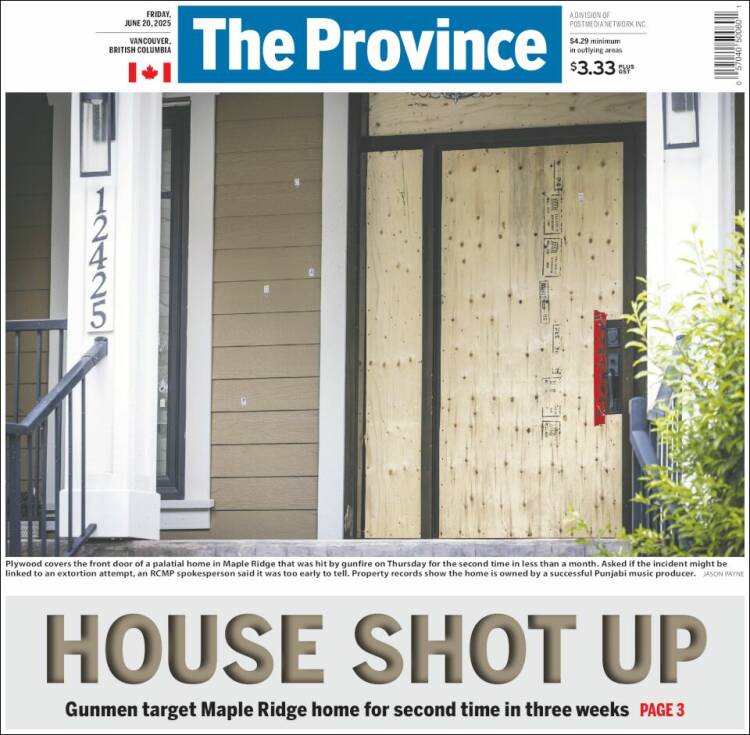 Portada de The Province (Canada)