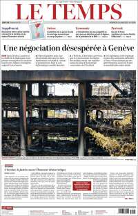 Portada de Le Matin (Switzerland)