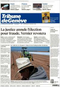 Portada de La Tribune de Genève (Switzerland)