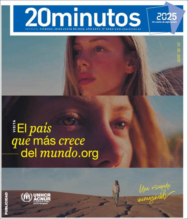 Portada de 20 Minutos - Sevilla (Spain)