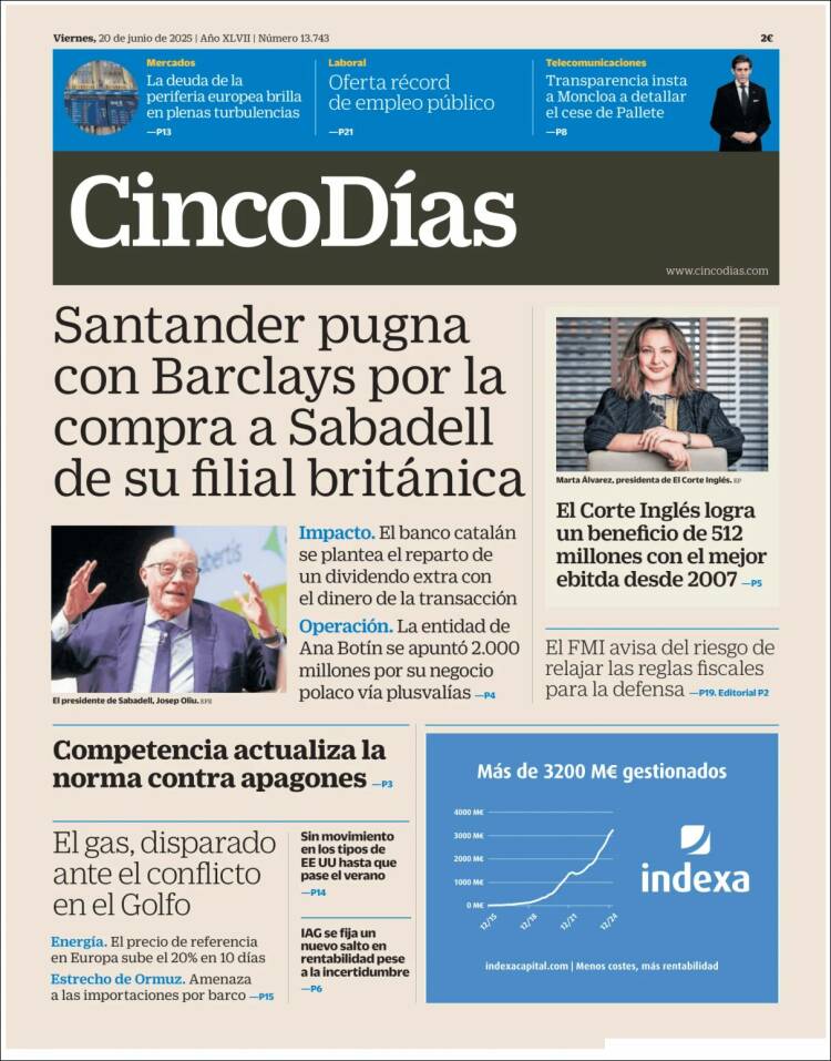 Portada de Cinco Días (Spain)