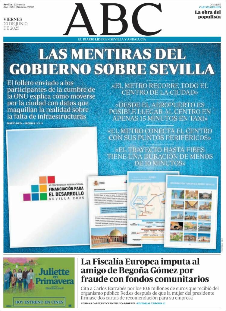 Portada de ABC - Sevilla (Spain)