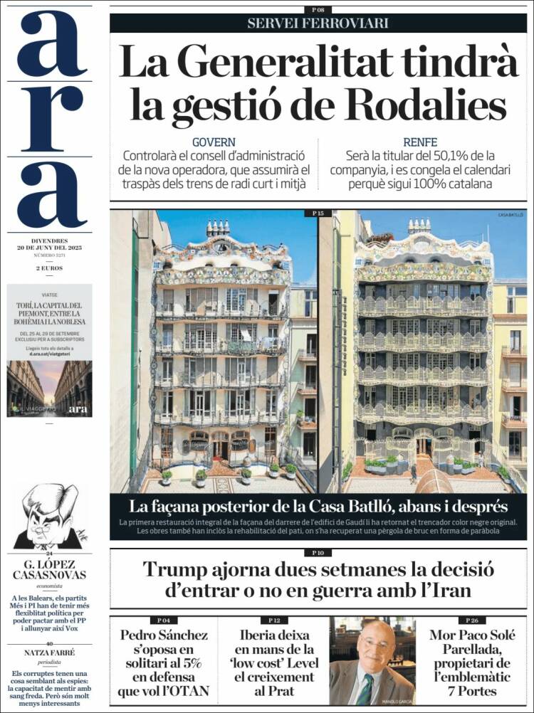 Portada de Ara (Spain)