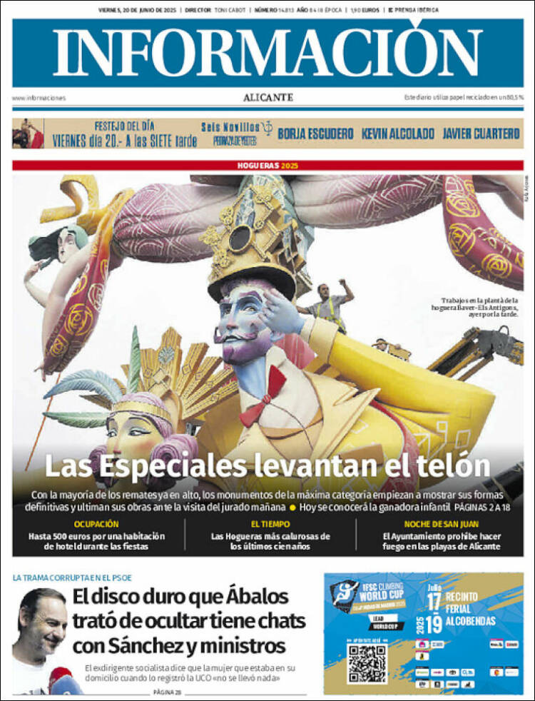 Portada de Diario Información (Spain)