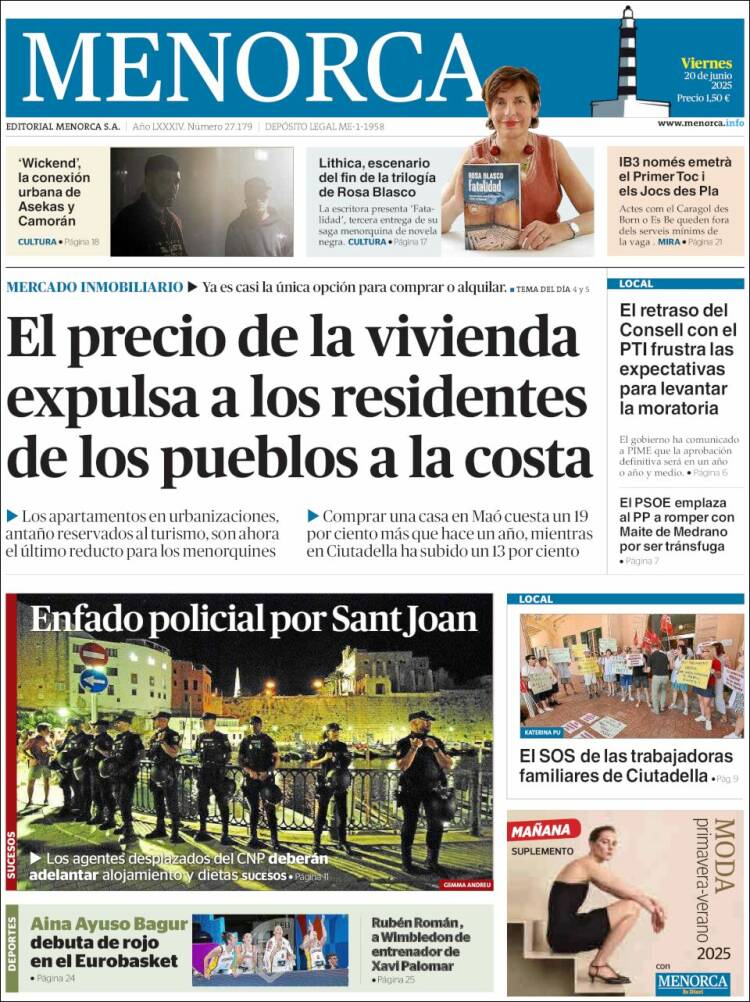 Portada de Menorca - Diario Insular (Spain)