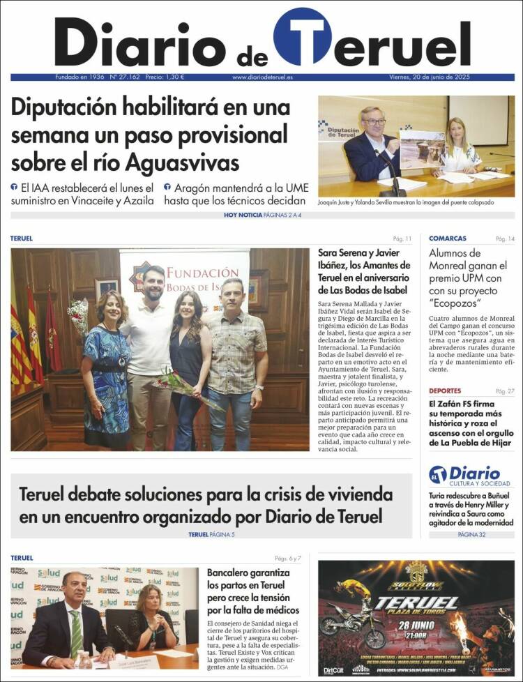 Portada de Diario de Teruel (Spain)
