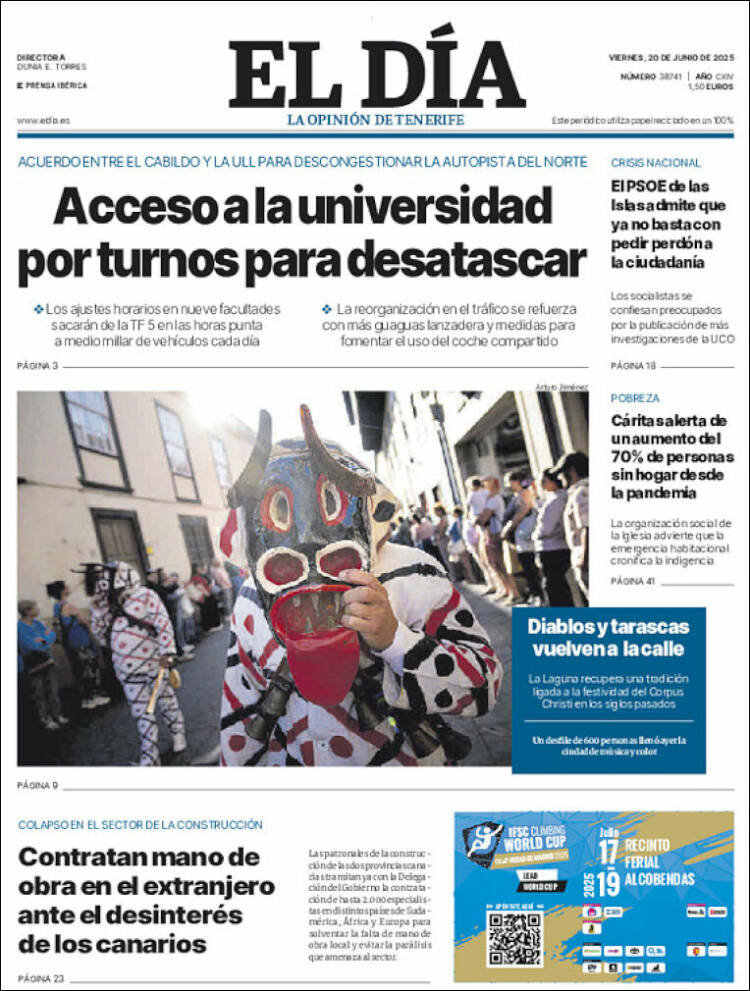 Portada de El Día (Spain)