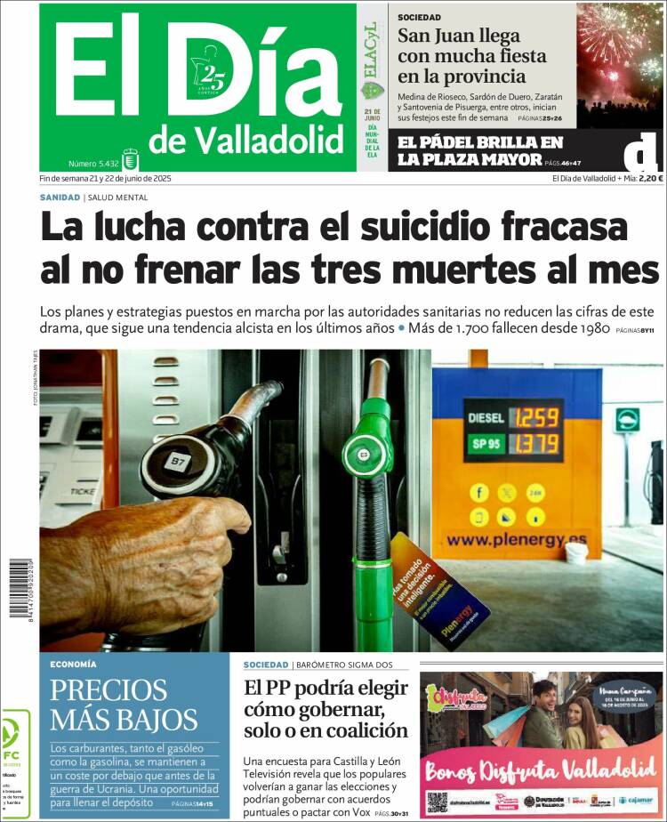 Portada de El Día de Valladolid (Spain)