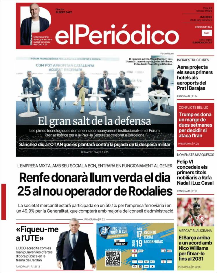 Portada de El Periódico de Catalunya (Spain)