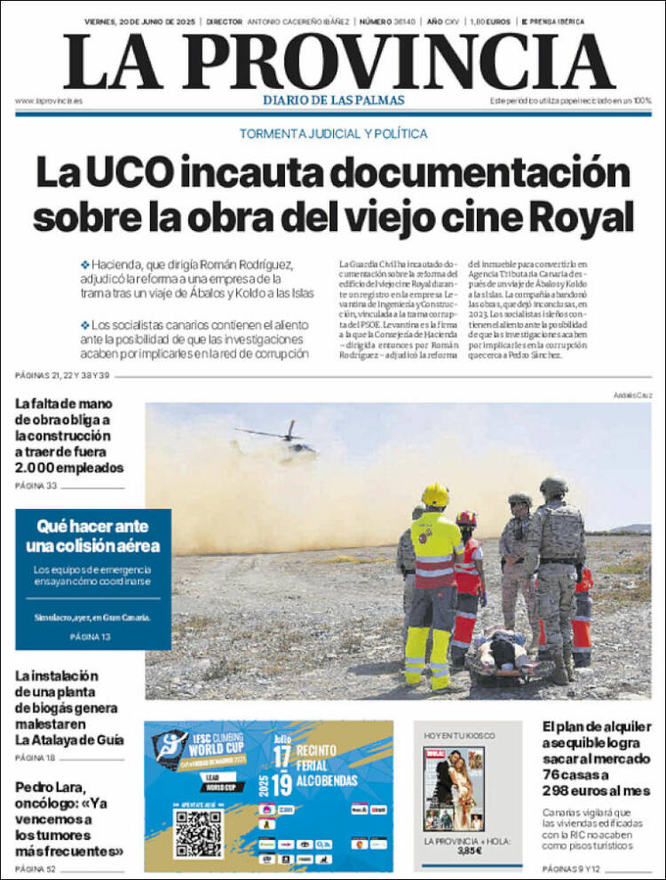 Portada de La Provincia (Spain)