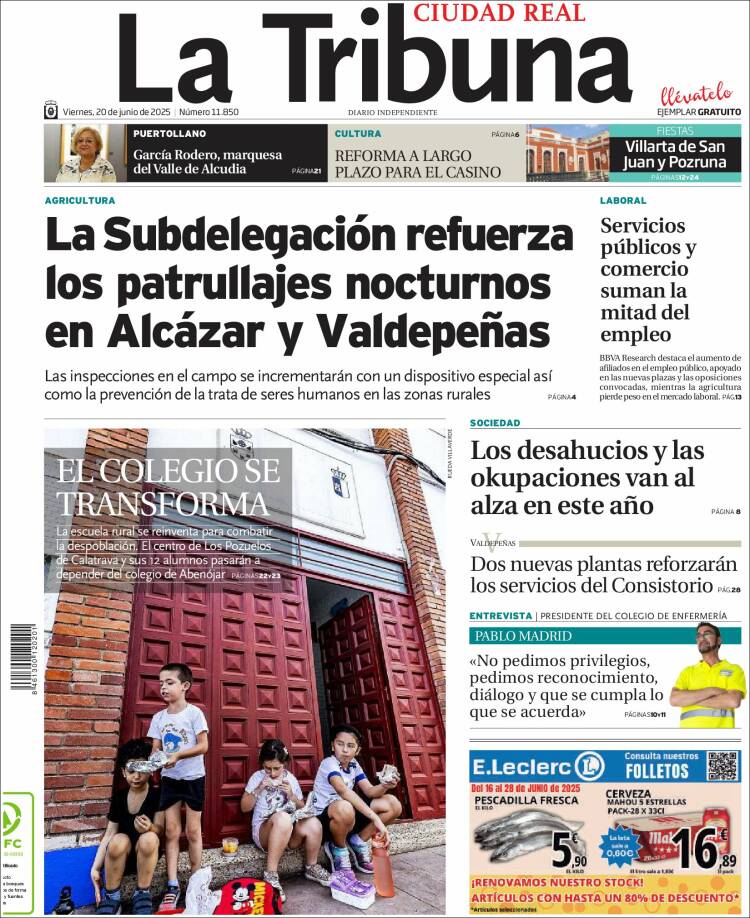 Portada de La Tribuna de Ciudad Real (Spain)