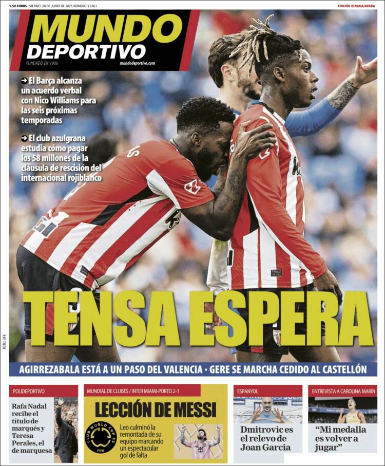 Portada de Mundo Deportivo Bizkaia (Spain)