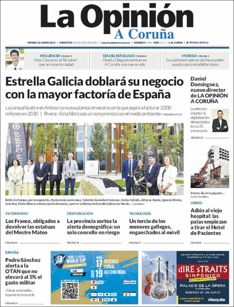 Portada de La Opinión de A Coruña (Spain)