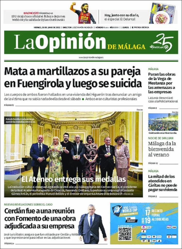 Portada de La Opinión de Málaga (Spain)