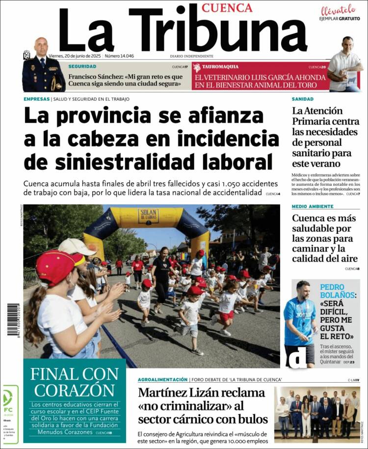 Portada de La Tribuna de Cuenca (Spain)