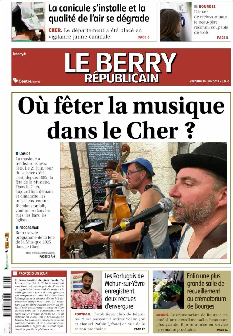 Portada de Berry Republicain (France)