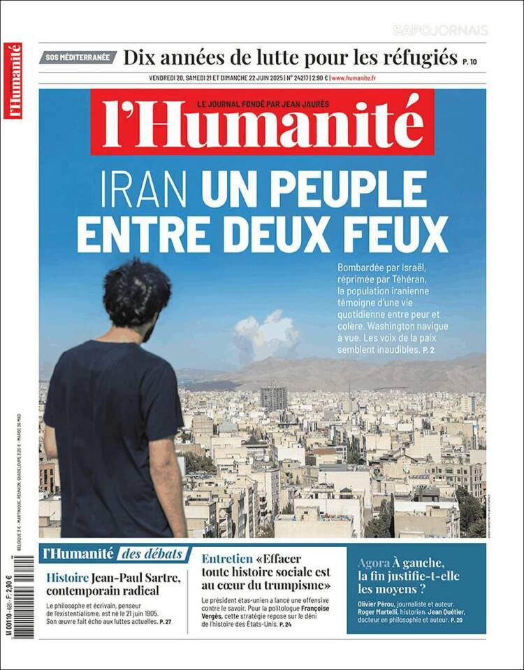 Portada de l'Humanite (France)