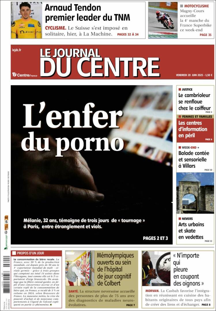 Portada de Le Journal du Centre (France)