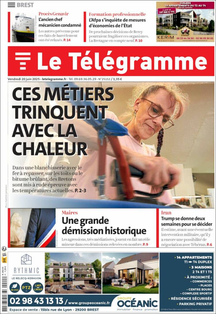 Portada de Télégramme (France)
