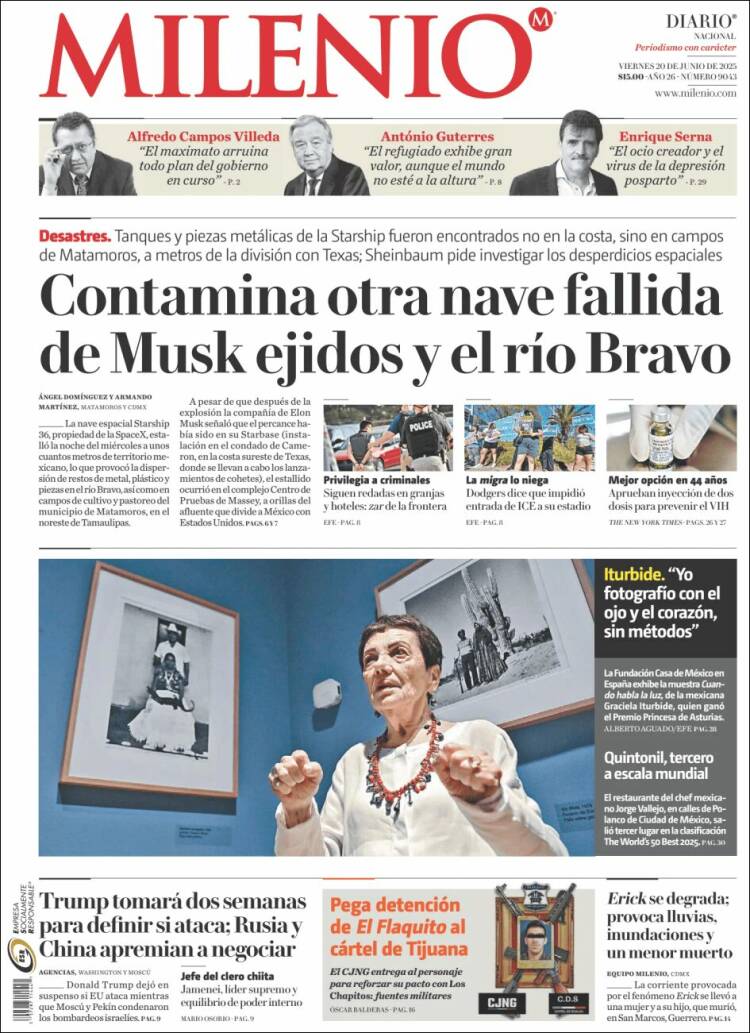 Portada de Milenio (Mexico)