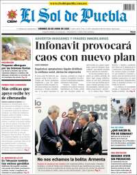 Portada de El Sol de Puebla (Mexico)