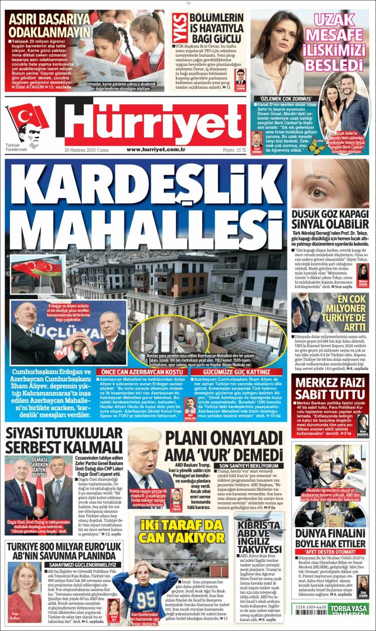 Portada de Hürriyet (Turkey)