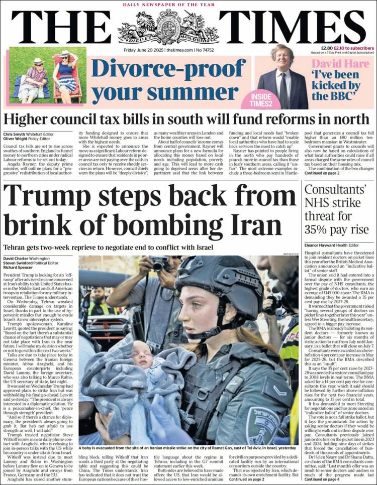 Portada de The Times (United Kingdom)